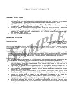 Resume Sample 3 - dmDickason Personnel Services