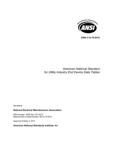 Contents and Scope ANSI C12.19-2012