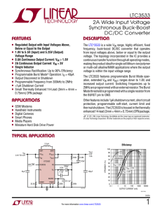 LTC3533 – 2A Wide Input Voltage Synchronous Buck