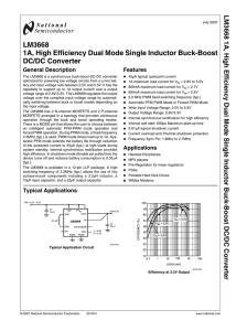 LM3668 1A, High Efficiency Dual Mode Single Inductor Buck