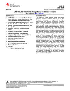 LM25118/LM25118Q Wide Voltage Range Buck