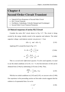 Chapter 4 Second Order Circuit Transient
