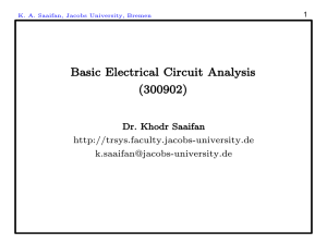 Basic Electrical Circuit Analysis (300902)