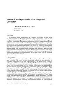 Electrical Analogue Model of an Integrated Circulator