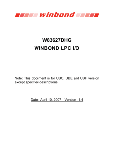 W83627DHG WINBOND LPC I/O