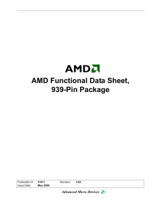 AMD Functional Data Sheet, 939 Pin Package