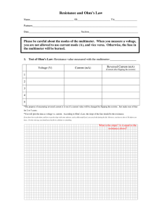 Resistance and Ohm`s Law