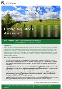 Habitat Regulations Assessment - National Infrastructure Planning