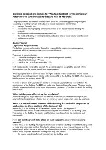 Building consent procedure for Waitaki District (with particular