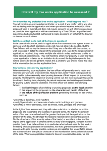 How will my tree works application be assessed ?