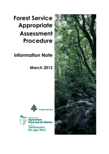 Forest Service Appropriate Assessment Procedure