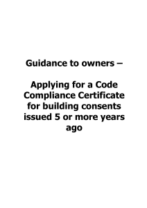 Applying for a Code Compliance Certificate for building consents