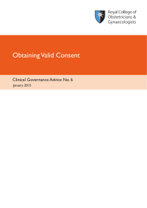 Obtaining Valid Consent - Royal College of Obstetricians and
