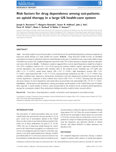 Risk factors for drug dependence among out-patients