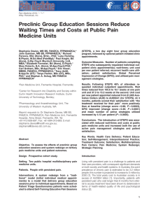 Preclinic Group Education Sessions Reduce Waiting Times and