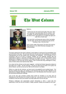 West Column Issue 103 - Lodge Greenock Kilwinning No. XII