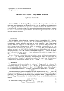 The Root-Mean-Square Charge Radius of Proton Sylwester Kornowski