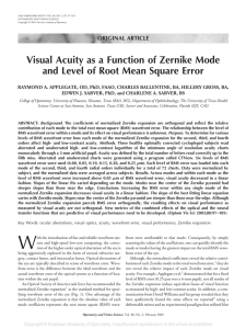 Visual Acuity as a Function of Zernike Mode and Level of Root Mean