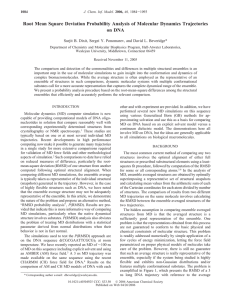 Root Mean Square Deviation Probability Analysis of Molecular