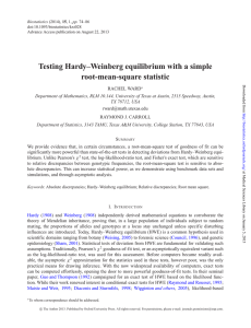 Testing Hardy–Weinberg equilibrium with a simple root