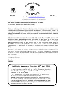 Paid Union Meeting on Thursday, 10th April 2014
