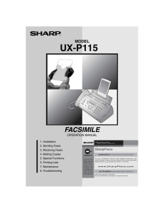 UX-P115 Operation Manual