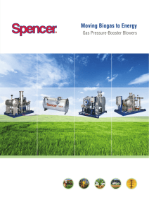 Spencer Gas Pressure Booster Blowers for Biogas
