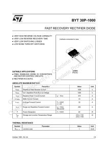 fast recovery rectifier diode