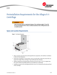 Allegra X-5 Pre-Installation Requirements