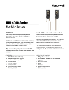 HIH-4000 Series Humidity Sensors