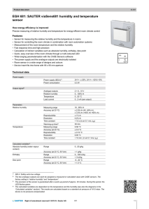 EGH 681: SAUTER viaSens681 humidity and temperature sensor