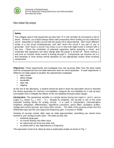 Non-ideal Op-amp - University of Saskatchewan