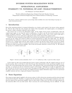 INVERSE SYSTEM REALIZATION WITH OPERATIONAL AMPLIFIERS