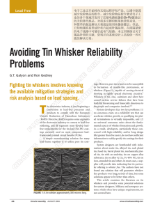 Avoiding Tin Whisker Reliability Problems