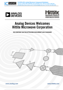 Analog Devices Welcomes Hittite Microwave Corporation