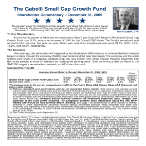 The Gabelli Small Cap Growth Fund