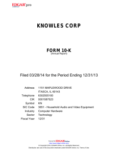 knowles corp - OTC Markets