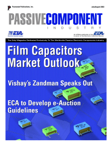 Film Capacitors Market Outlook - Passive Component Industry
