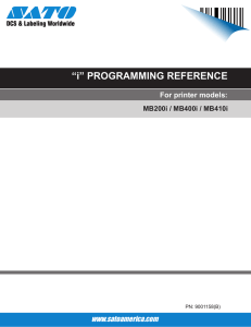 MB200i Printer Programming Reference