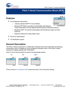 PSoC 4 SCB V1.0 Datasheet