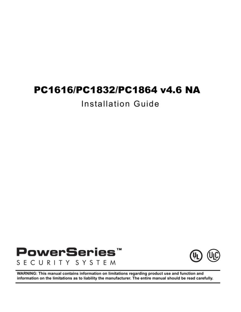 PC1616/PC1832/PC1864 V4.6 NA