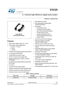 STA326 Datasheet - STMicroelectronics