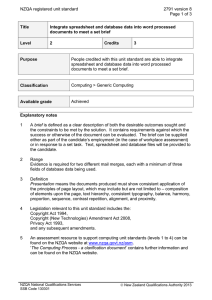 NZQA registered unit standard 2791 version 8 Page 1 of 3 Title