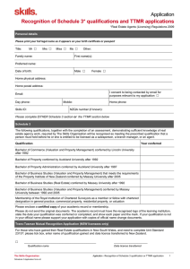 recognition of schedule 3 qualifications form (PDF 221kb)