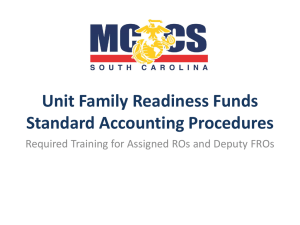 Unit Family Readiness Funds Standard Accounting - MCCS