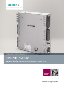 SIPROTEC 6MU805 Merging Unit