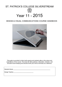 Level 1 Course Outline 2015 - St Patrick`s College Silverstream