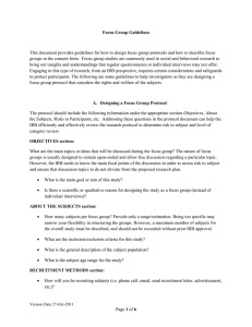 Page 1 of 6 Focus Group Guidelines This document provides