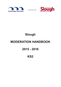 Key Stage 2 Moderation Handbook 2016