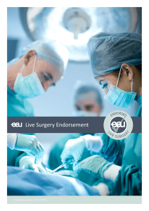 Live Surgery Endorsement - European Association of Urology